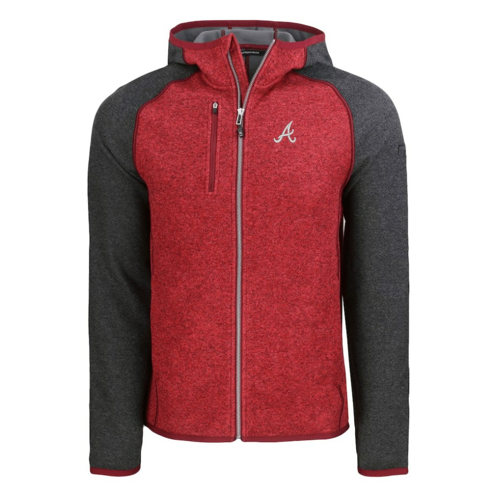 Atlanta Braves Cutter & Buck Mainsail Full-Zip Hooded Jacket - MLB Jackets