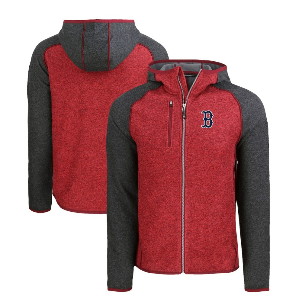 Boston Red Sox Cutter & Buck Mainsail Full-Zip Hooded Jacket - MLB Jackets