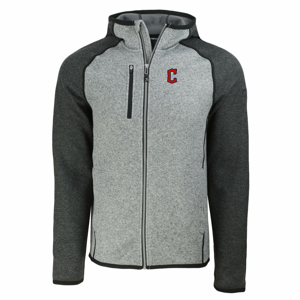 Cleveland Guardians Cutter & Buck Mainsail Full-Zip Hooded Jacket - MLB Jackets