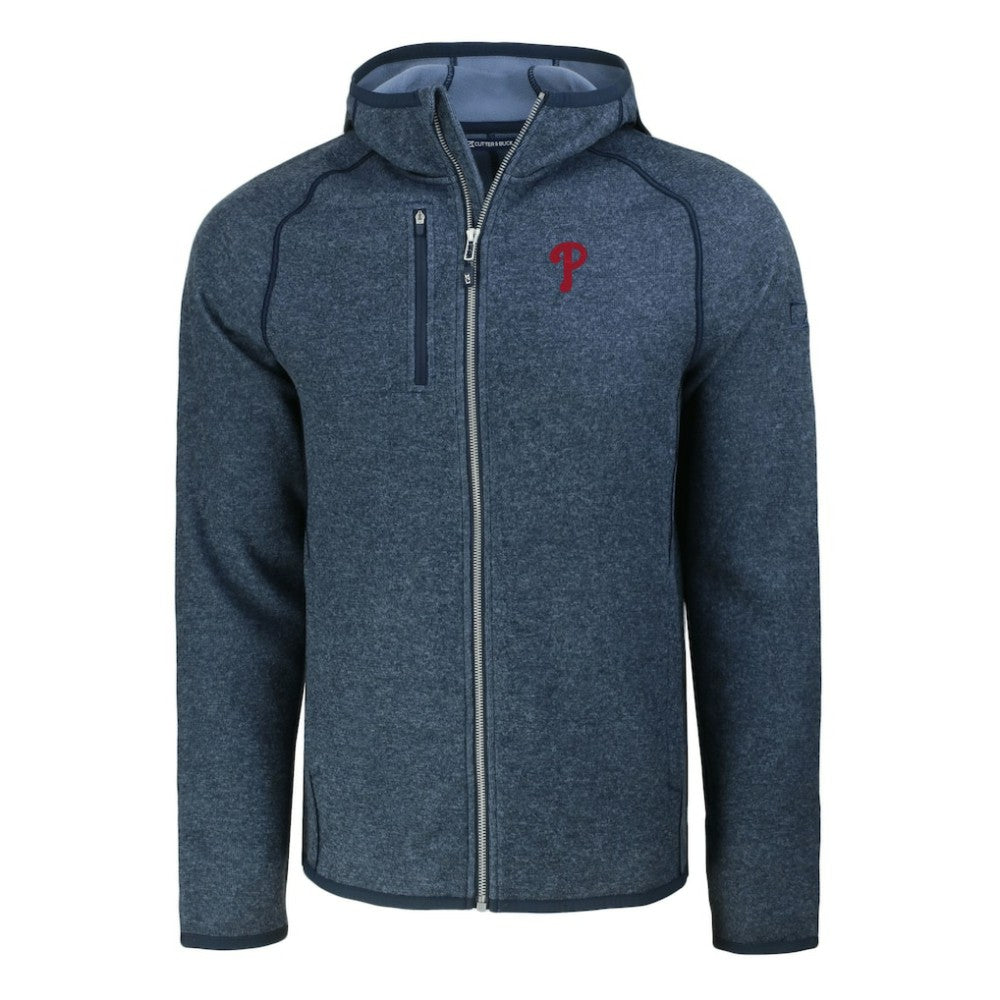 Philadelphia Phillies Cutter & Buck Mainsail Full-Zip Hooded Jacket - MLB Jackets