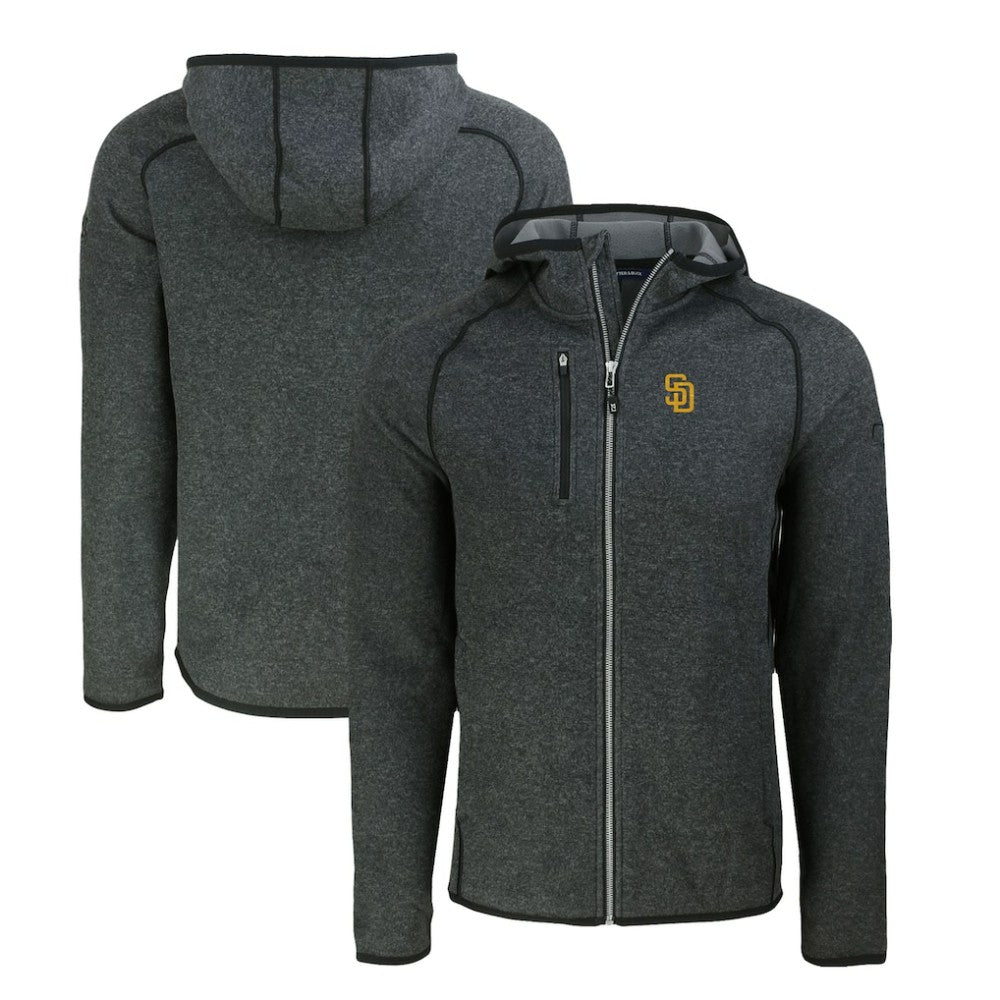 San Diego Padres Cutter & Buck Mainsail Full-Zip Hooded Jacket - MLB Jackets