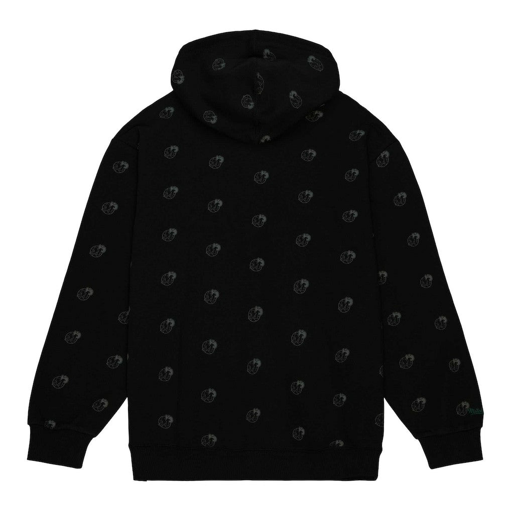 Black Dallas Mavericks Hardwood Classics Allover Print Pullover Hoodie sale | NBA