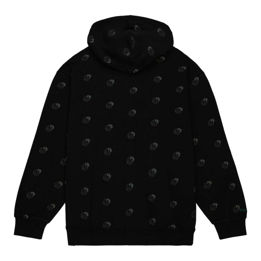 Black Dallas Mavericks Hardwood Classics Allover Print Pullover Hoodie sale | NBA