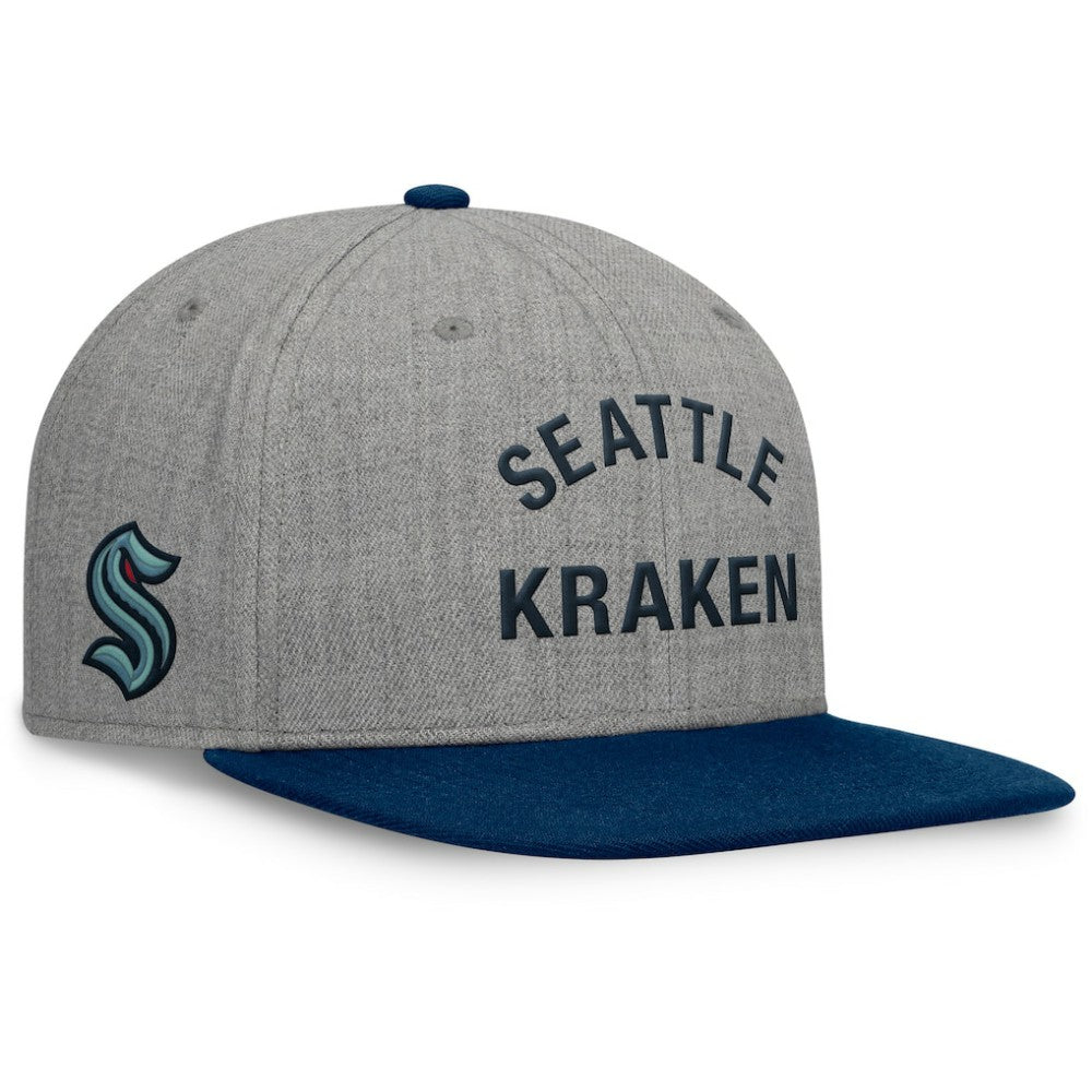 Seattle Kraken Fanatics Elements Flat Brim Leather Strapback Hat -  NHL Hats