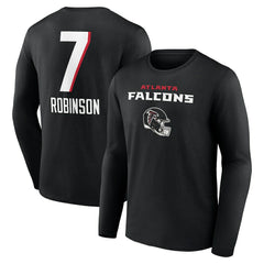 Atlanta Falcons Bijan Robinson  Team Wordmark Name & Number Long Sleeve T-Shirt | NFL Sale