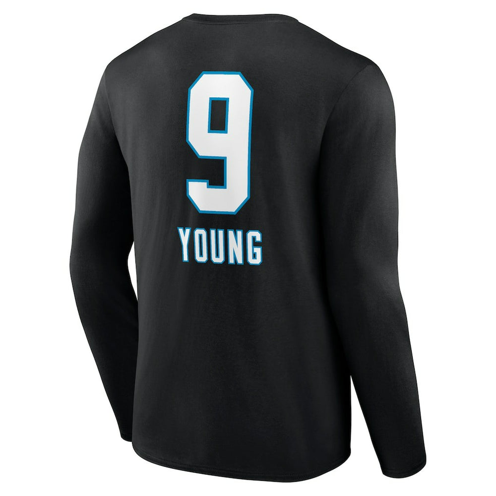 Carolina Panthers Bryce Young  Team Wordmark Name & Number Long Sleeve T-Shirt | NFL Discount