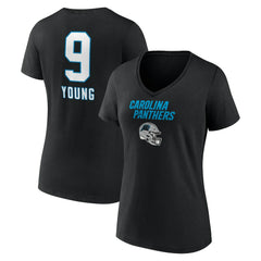 Carolina Panthers Bryce Young  Women's Team Wordmark Name & Number V-Neck T-Shirt | NFL Hot