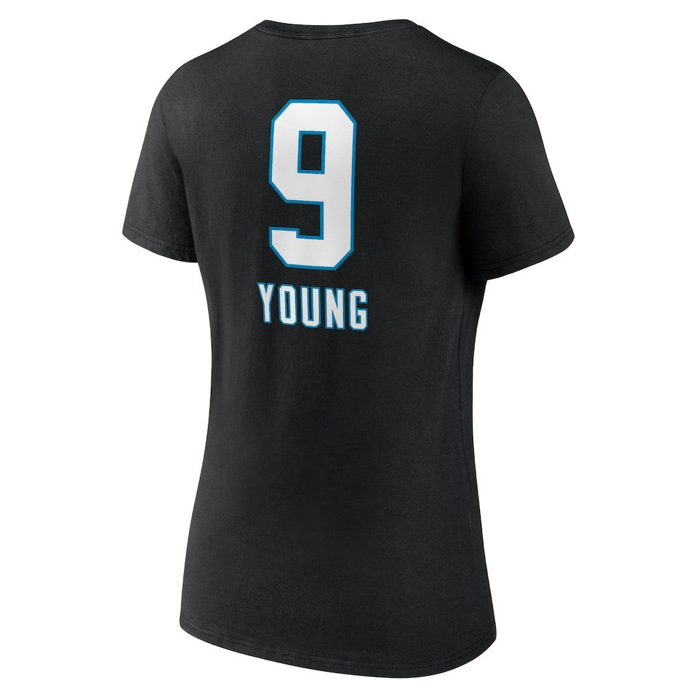 Carolina Panthers Bryce Young  Women's Team Wordmark Name & Number V-Neck T-Shirt | NFL Hot