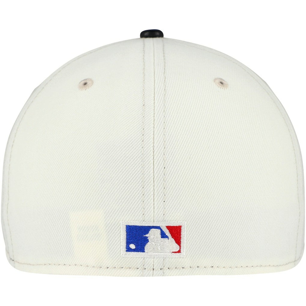 Cream/Black Chicago Bulls Faux Leather Visor Two-Tone 59FIFTY Fitted Hat | NBA