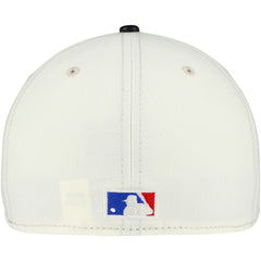 Cream/Black Chicago Bulls Faux Leather Visor Two-Tone 59FIFTY Fitted Hat | NBA