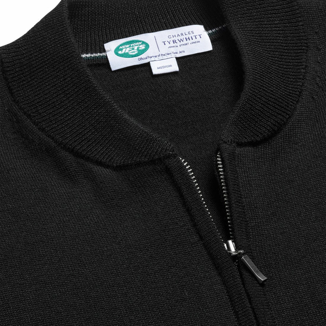 New York Jets Charles Tyrwhitt Merino Full-Zip Sweater | NFL Sale