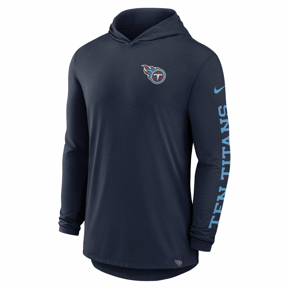 Tennessee Titans Blitz Tri-Blend Dri-FIT Long Sleeve Hoodie T-Shirt | NFL Outlet