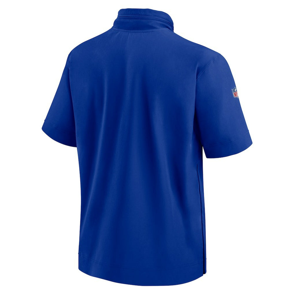 Buffalo Bills 2024 Sideline Coach Short Sleeve Half-Zip Hoodie Jacket | NFL Discount