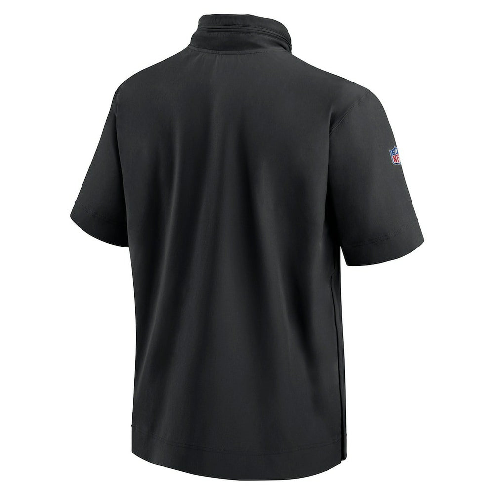 Cincinnati Bengals 2024 Sideline Coach Short Sleeve Half-Zip Hoodie Jacket | NFL Outlet
