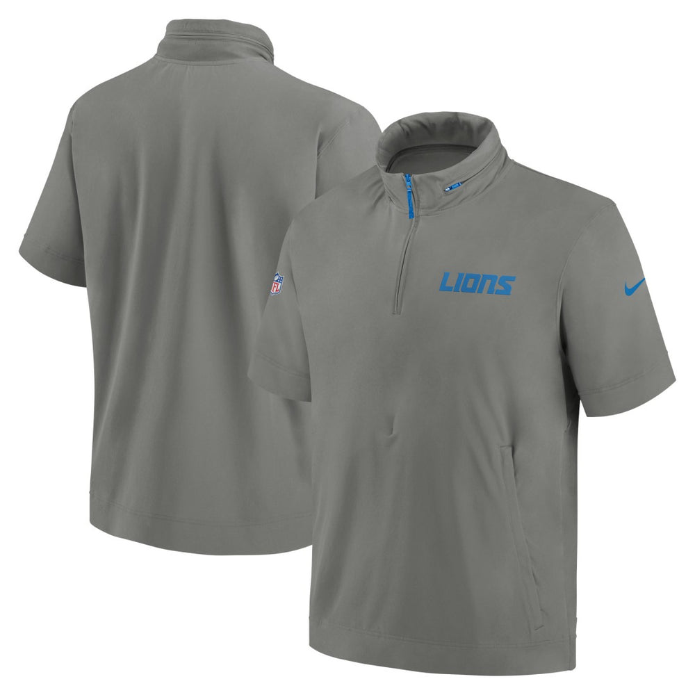 Detroit Lions 2024 Sideline Coach Short Sleeve Half-Zip Hoodie Jacket | NFL Near me