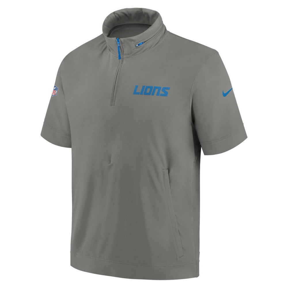 Detroit Lions 2024 Sideline Coach Short Sleeve Half-Zip Hoodie Jacket | NFL Near me