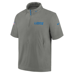 Detroit Lions 2024 Sideline Coach Short Sleeve Half-Zip Hoodie Jacket | NFL Near me