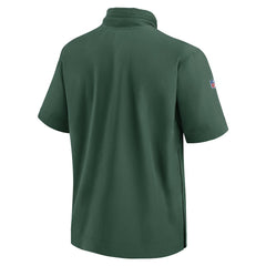 Green Bay Packers 2024 Sideline Coach Short Sleeve Half-Zip Hoodie Jacket | NFL US