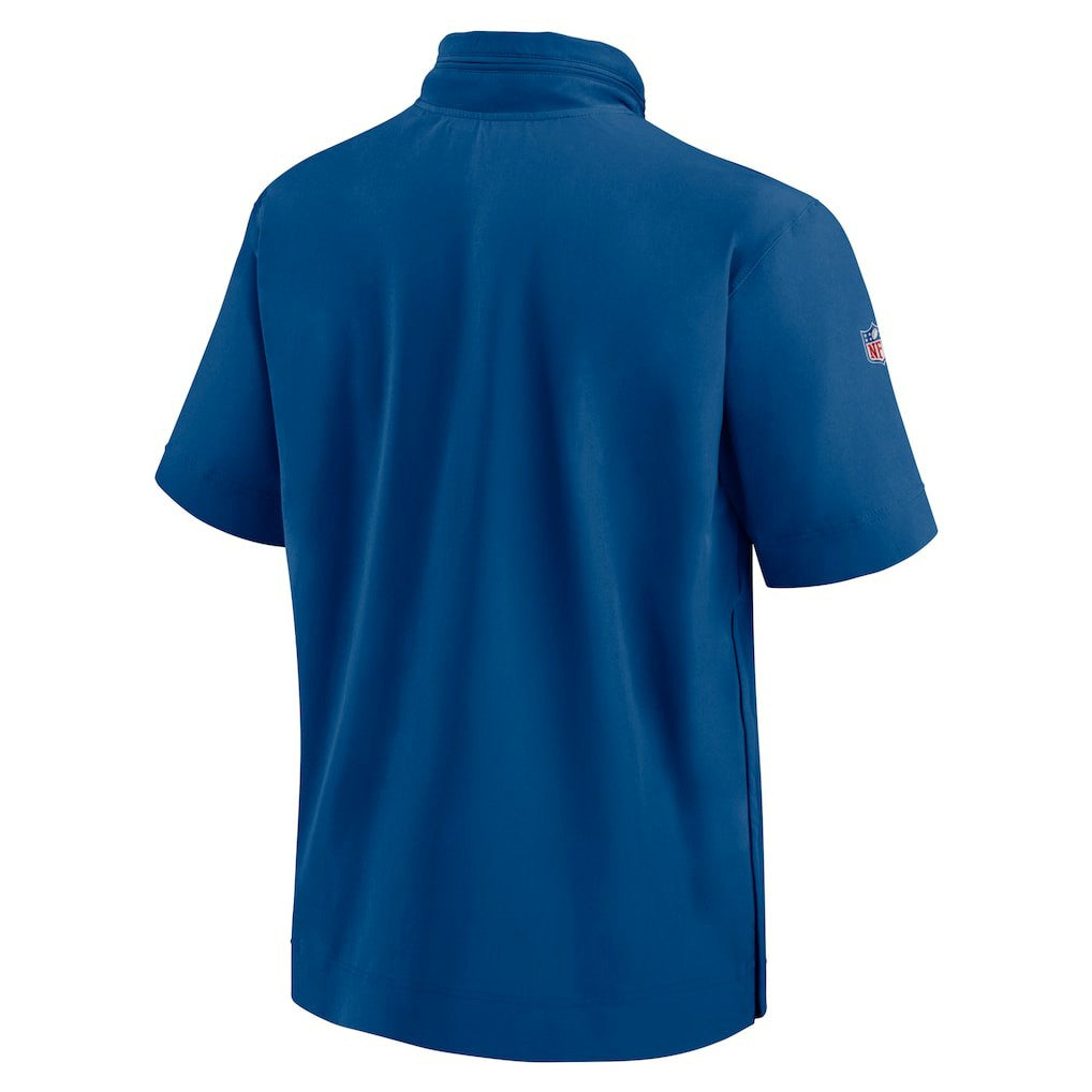 Indianapolis Colts 2024 Sideline Coach Short Sleeve Half-Zip Hoodie Jacket | NFL Discount