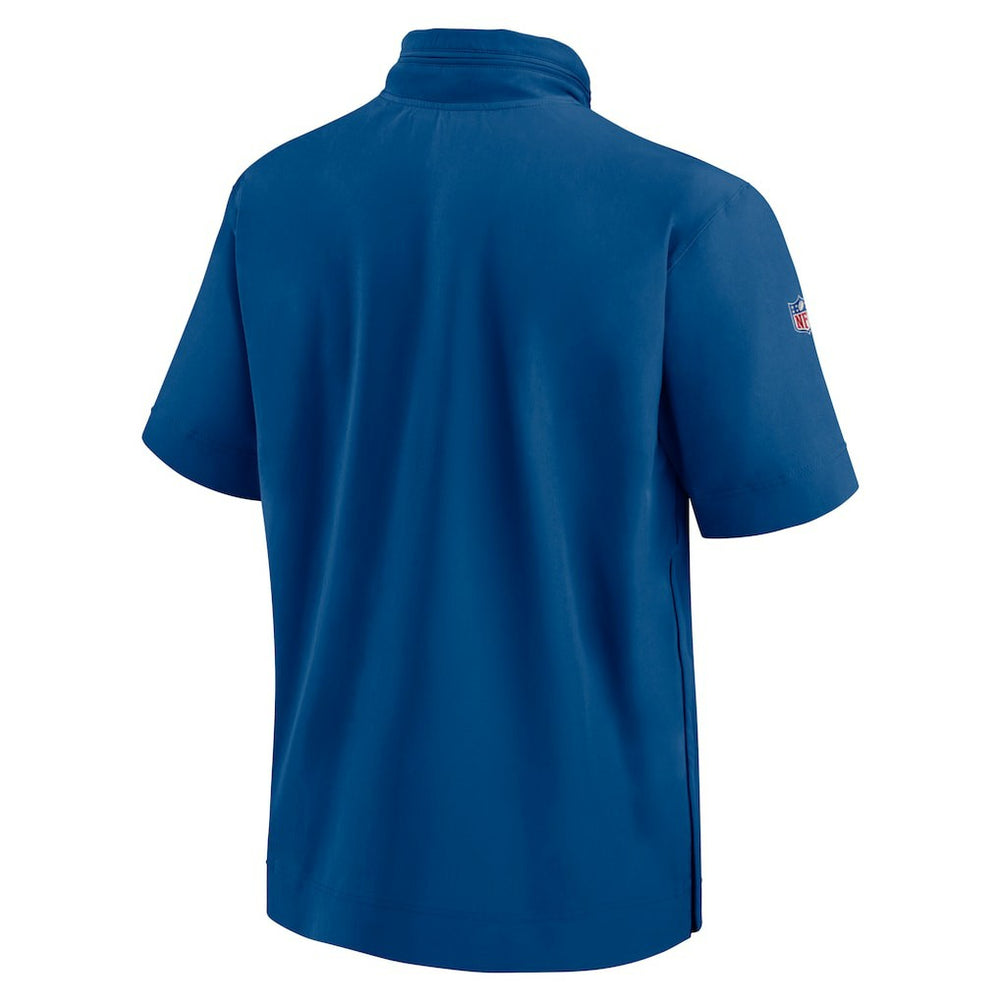 Indianapolis Colts 2024 Sideline Coach Short Sleeve Half-Zip Hoodie Jacket | NFL Discount