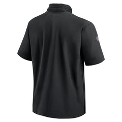 Las Vegas Raiders 2024 Sideline Coach Short Sleeve Half-Zip Hoodie Jacket | NFL Near me