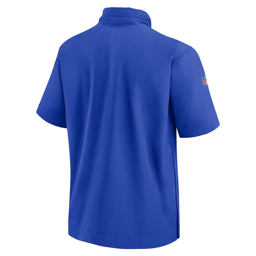 Los Angeles Rams 2024 Sideline Coach Short Sleeve Half-Zip Hoodie Jacket | NFL Outlet