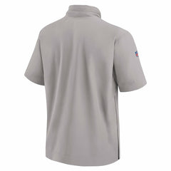 Miami Dolphins 2024 Sideline Coach Short Sleeve Half-Zip Hoodie Jacket | NFL Discount