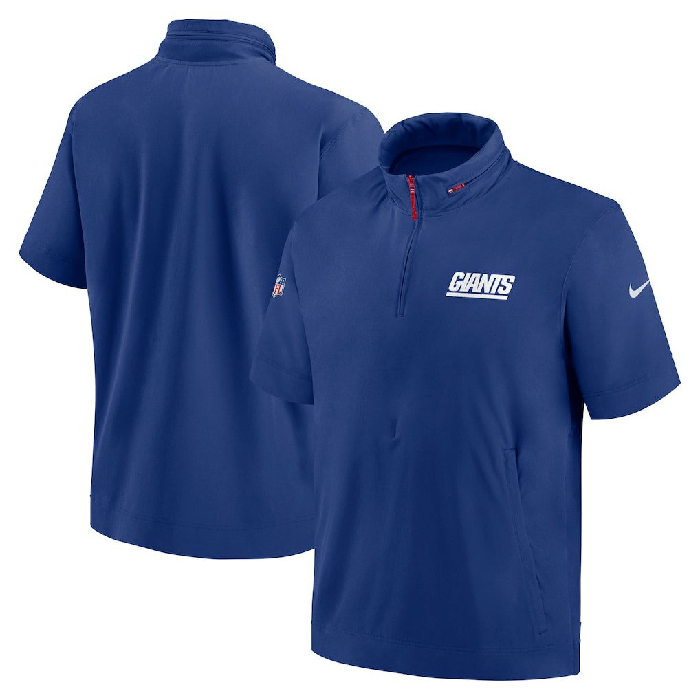 New York Giants 2024 Sideline Coach Short Sleeve Half-Zip Hoodie Jacket | NFL Near me