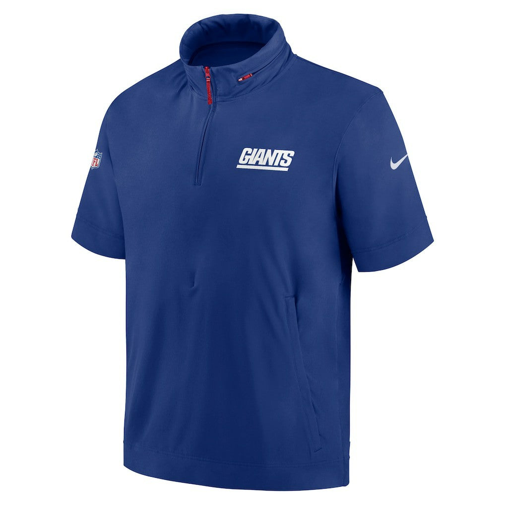 New York Giants 2024 Sideline Coach Short Sleeve Half-Zip Hoodie Jacket | NFL Near me