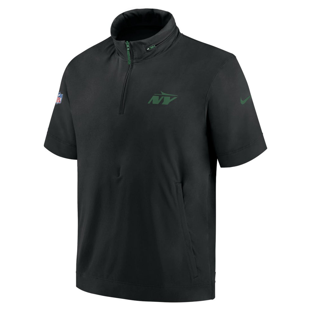 New York Jets 2024 Sideline Coach Short Sleeve Half-Zip Hoodie Jacket | NFL Near me