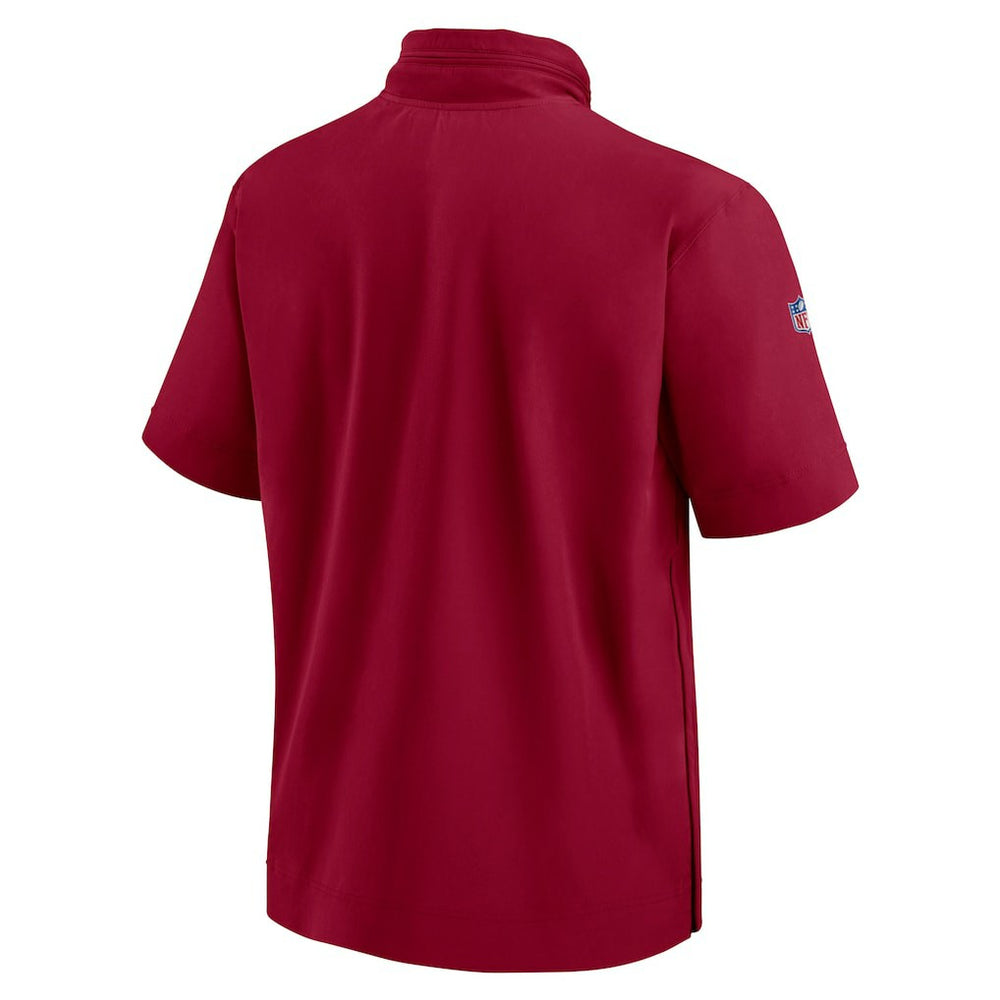 Washington Commanders 2024 Sideline Coach Short Sleeve Half-Zip Hoodie Jacket | NFL Discount