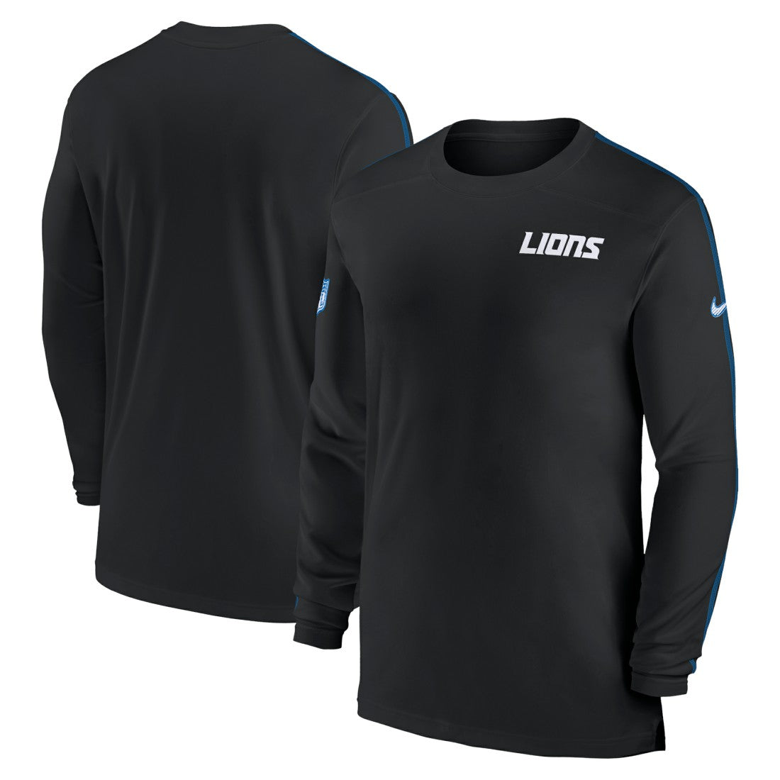 Detroit Lions Sideline Coach UV Performance Long Sleeve T-Shirt | NFL On sale