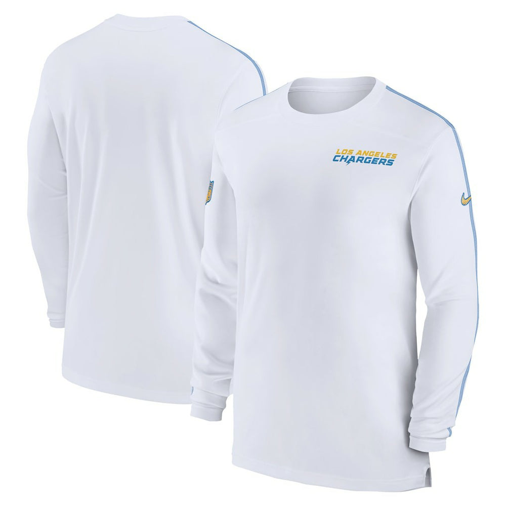 Los Angeles Chargers Sideline Coach UV Performance Long Sleeve T-Shirt | NFL US