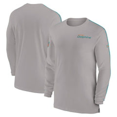 Miami Dolphins Sideline Coach UV Performance Long Sleeve T-Shirt | NFL Outlet