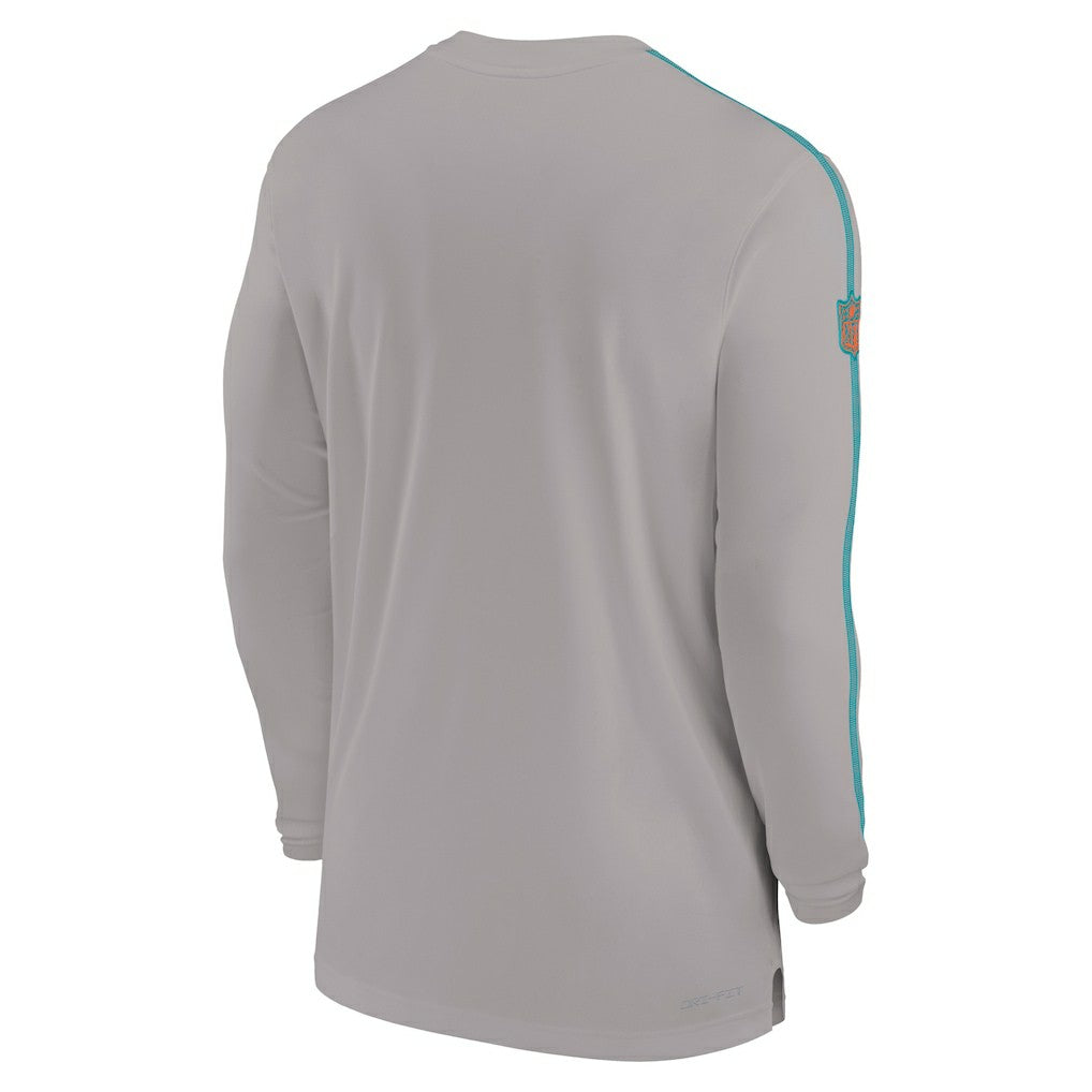 Miami Dolphins Sideline Coach UV Performance Long Sleeve T-Shirt | NFL Outlet