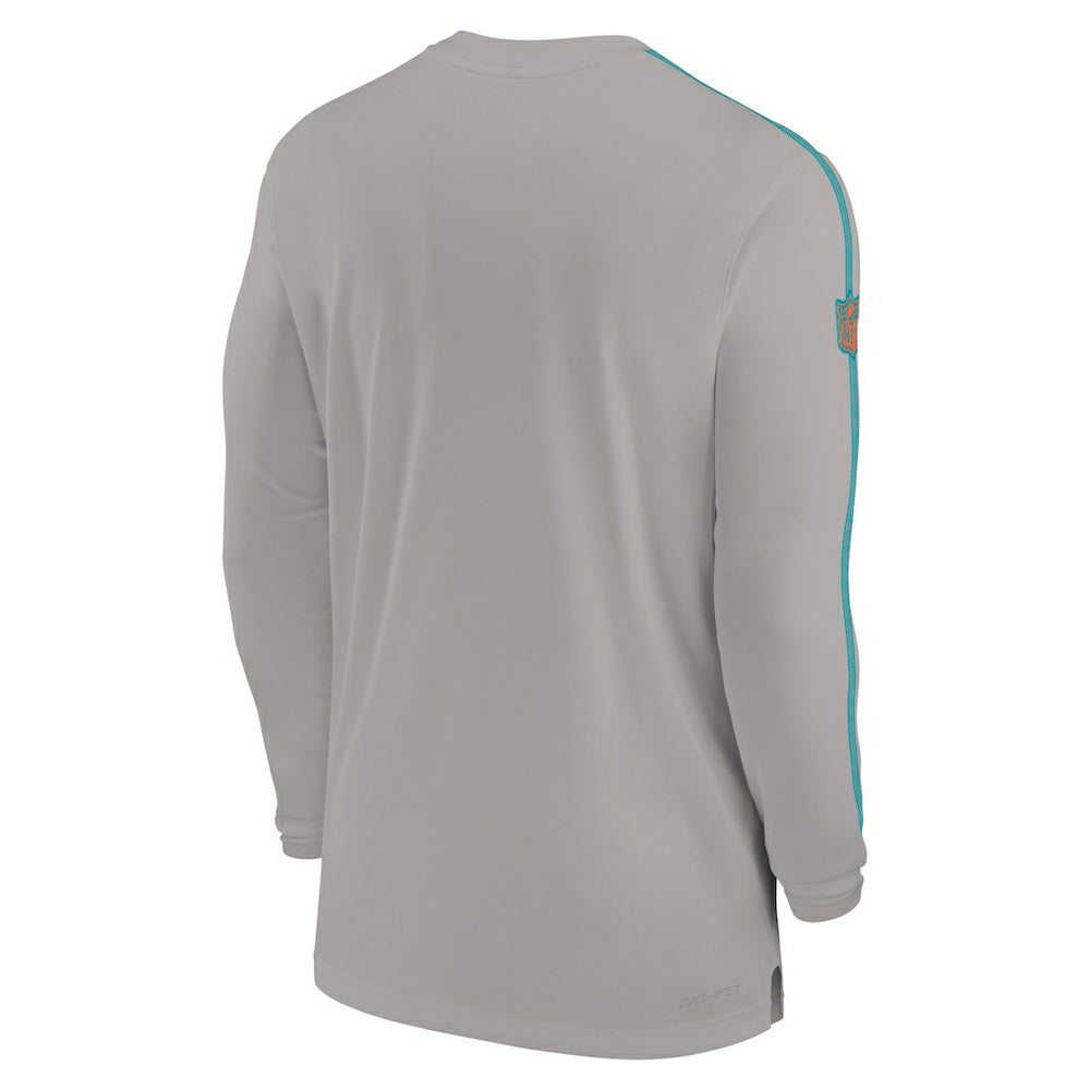 Miami Dolphins Sideline Coach UV Performance Long Sleeve T-Shirt | NFL Outlet