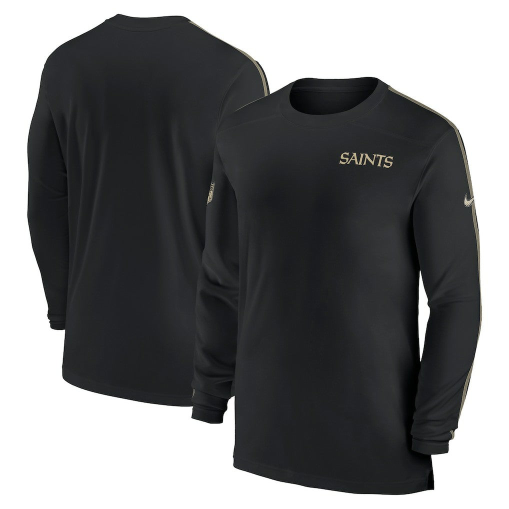 New Orleans Saints Sideline Coach UV Performance Long Sleeve T-Shirt | NFL New