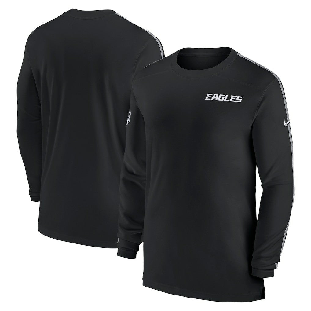 Philadelphia Eagles Sideline Coach UV Performance Long Sleeve T-Shirt | NFL Outlet