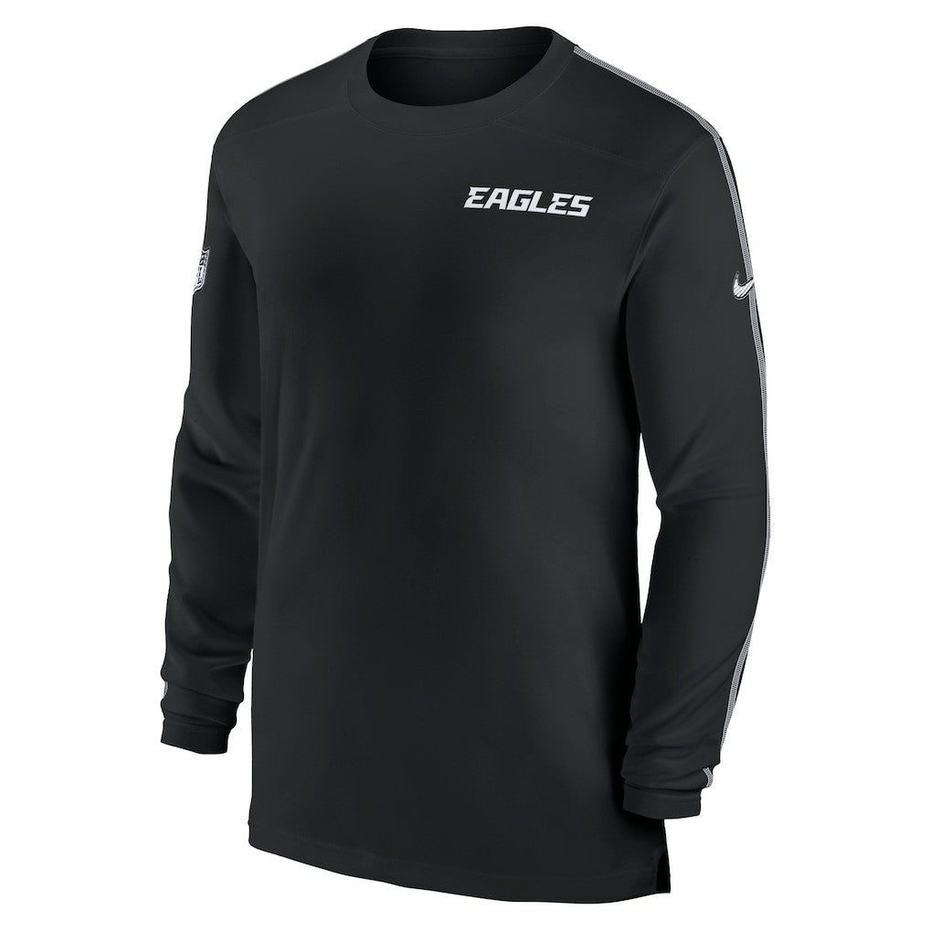 Philadelphia Eagles Sideline Coach UV Performance Long Sleeve T-Shirt | NFL Outlet