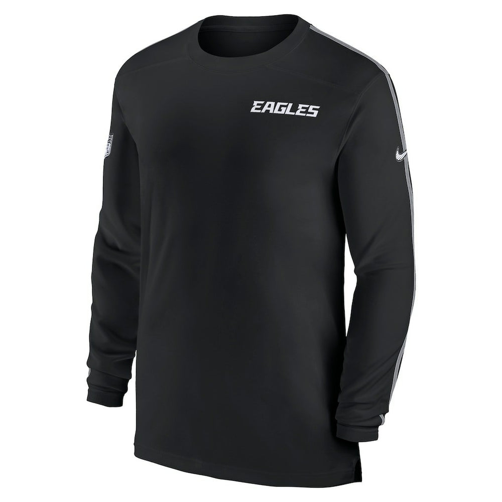 Philadelphia Eagles Sideline Coach UV Performance Long Sleeve T-Shirt | NFL Outlet