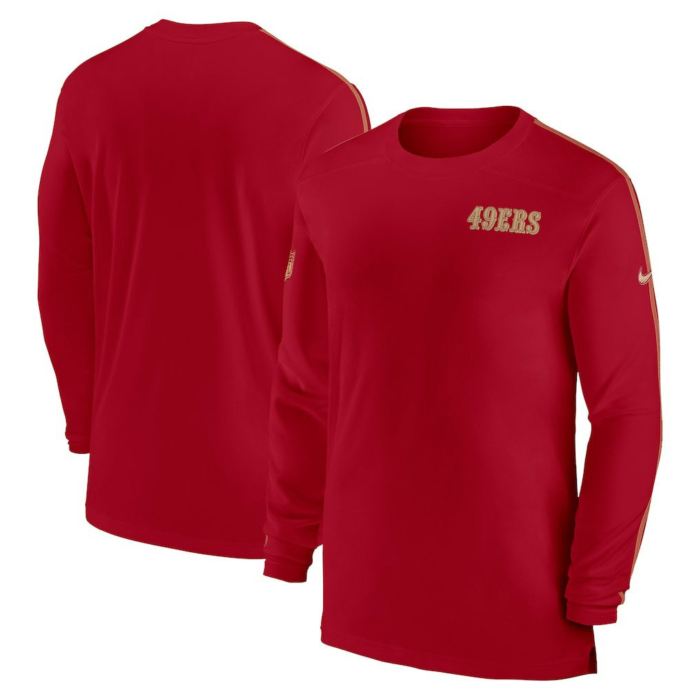 San Francisco 49ers Sideline Coach UV Performance Long Sleeve T-Shirt | NFL Outlet