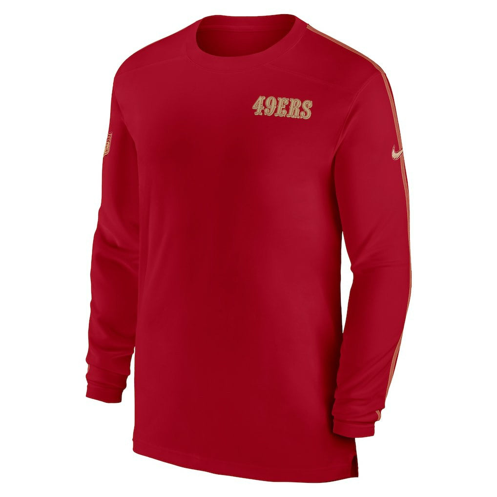 San Francisco 49ers Sideline Coach UV Performance Long Sleeve T-Shirt | NFL Outlet
