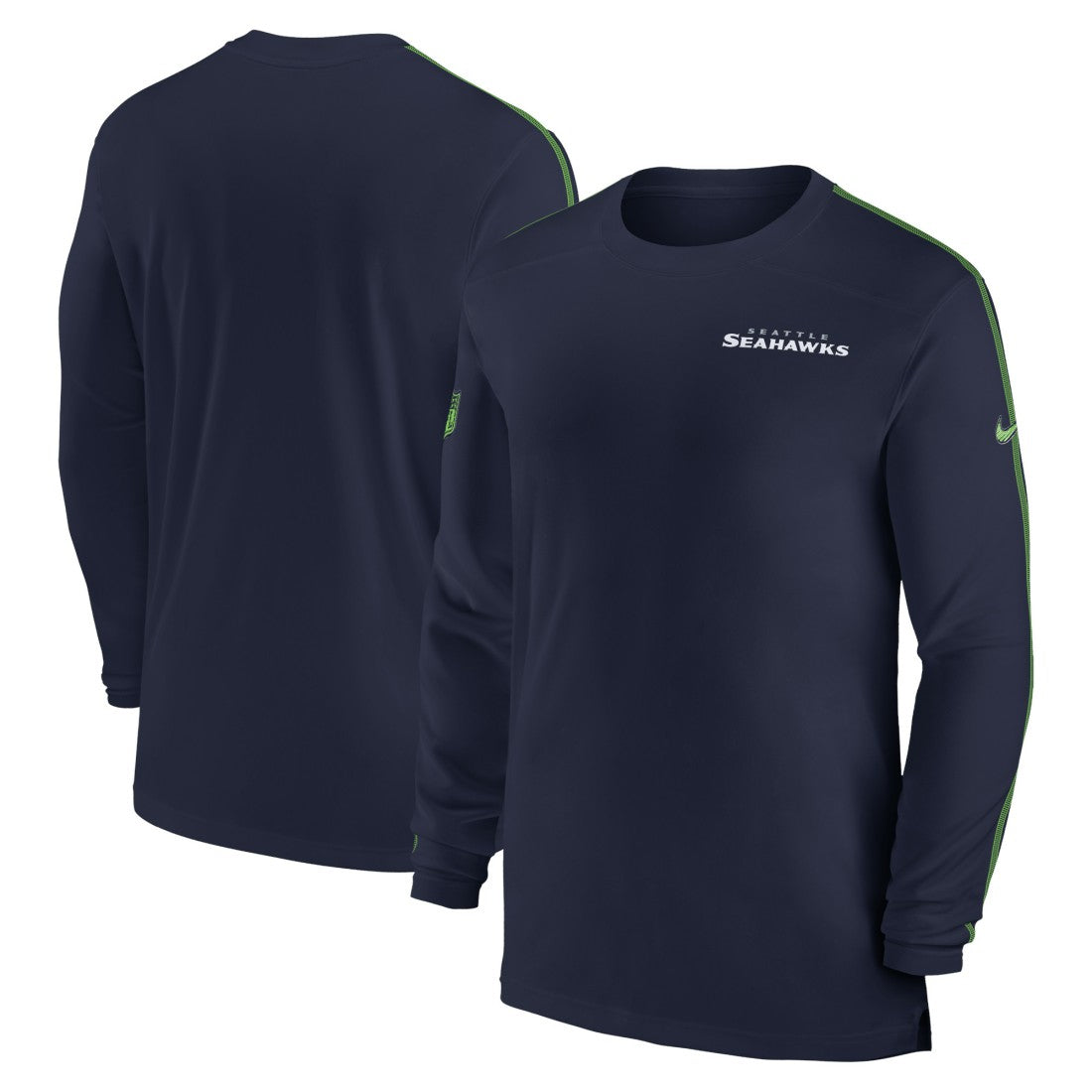 Seattle Seahawks Sideline Coach UV Performance Long Sleeve T-Shirt | NFL Online