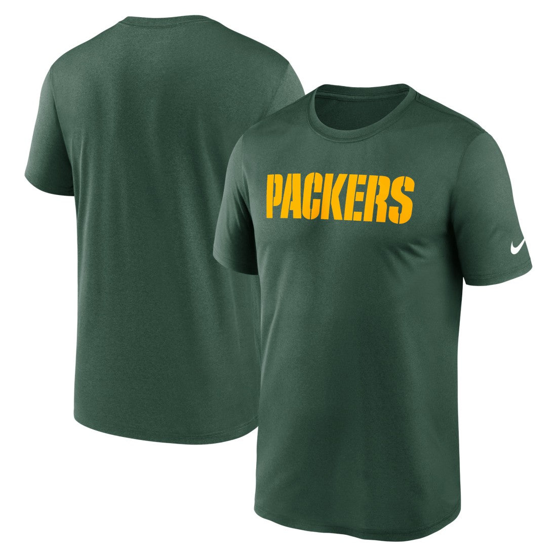 Green Bay Packers Primetime Legend Wordmark Performance T-Shirt | NFL Outlet