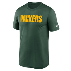 Green Bay Packers Primetime Legend Wordmark Performance T-Shirt | NFL Outlet