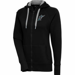 Florida Marlins Antigua Women's Cooperstown Collection Victory Raglan Full-Zip Hoodie - MLB Hoodies