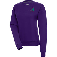 Arizona Diamondbacks Antigua Women's Cooperstown Victory Crewneck Pullover Sweatshirt - MLB Pullover