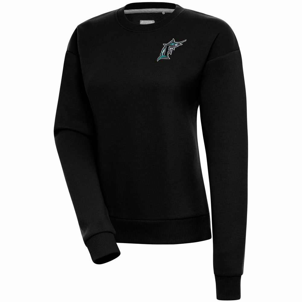 Florida Marlins Antigua Women's Cooperstown Victory Crewneck Pullover Sweatshirt - MLB Pullover