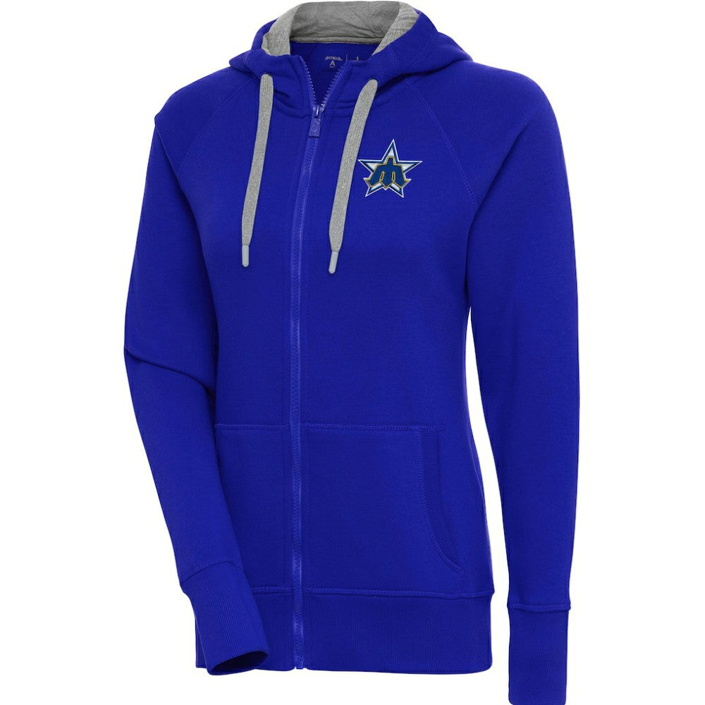 Seattle Mariners Antigua Women's Cooperstown Victory Full-Zip Hoodie - MLB Hoodies