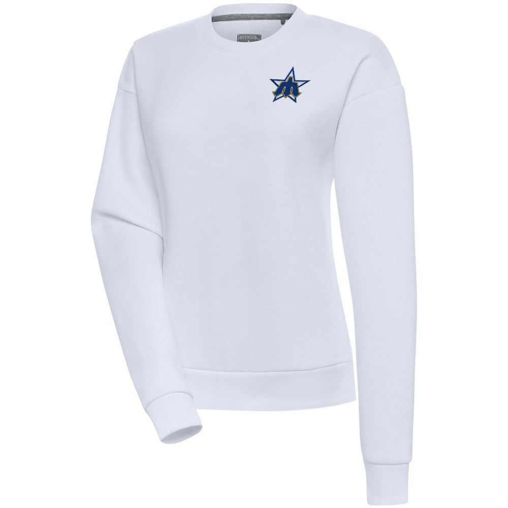 Seattle Mariners Antigua Women's Cooperstown Victory Crewneck Pullover Sweatshirt - MLB Pullover